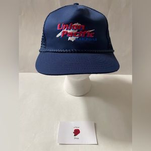 Nissun Cap Blue Union Pacific Railroad Embroidered Rope Mesh Snapback Hat